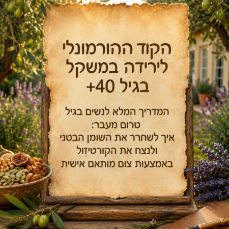 הקוד ההורמונלי לירידה במשקל בגיל +40